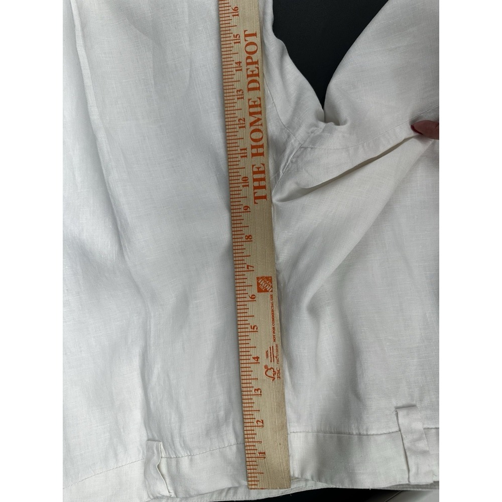 Merona Dress Pants 100% Linen Straight Leg Lined Womens 16 White JJ25 - Picture 7 of 8